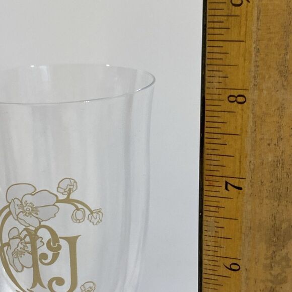 Pair (2) Perrier Jouet Champagne Flutes Glasses Etched Logo - Picture 7 of 7